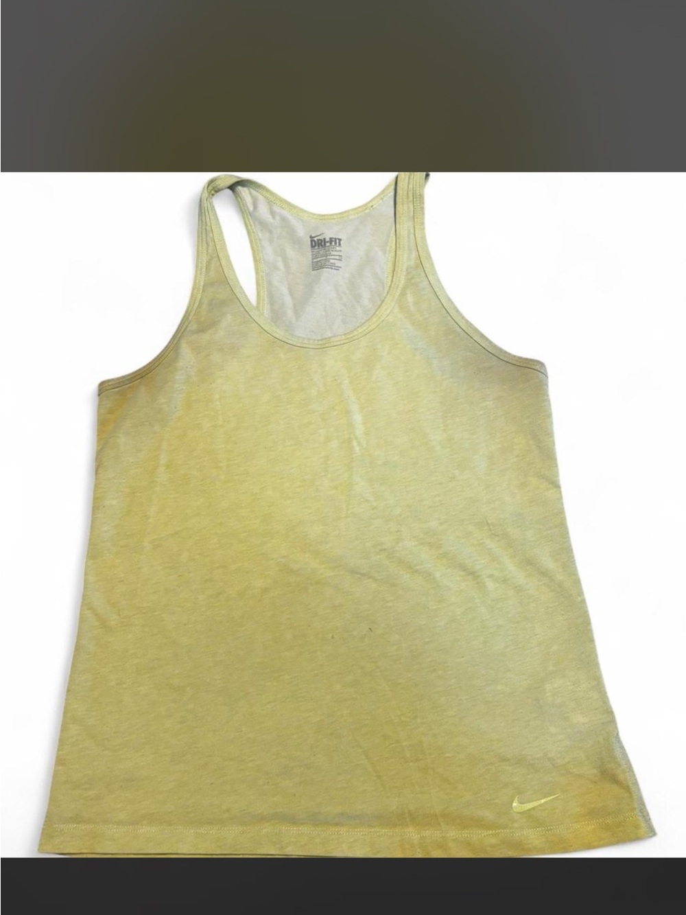 Nike Yellow Racerback Dri-FIT Tank Top